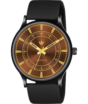 Crestello Black Silicon Analog Men's Watch