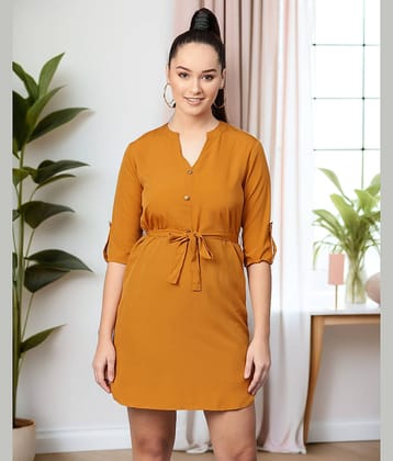 Zima Leto Women Polyester A-line Dress ( Yellow )