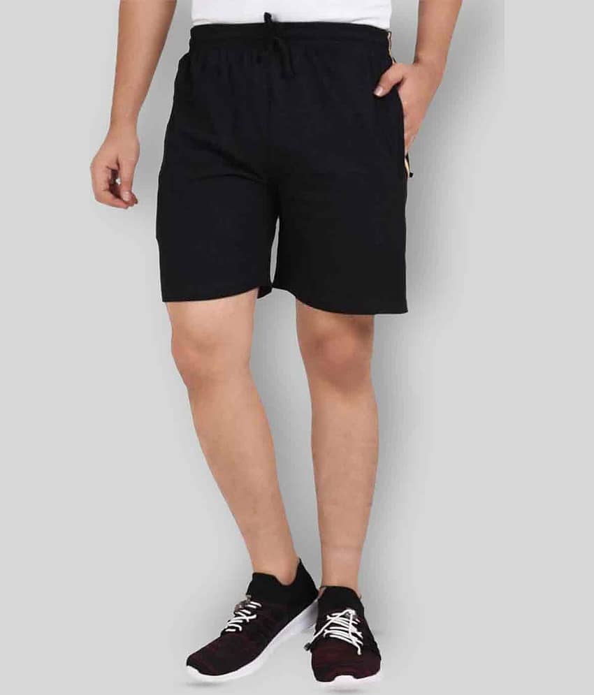 Neo Garments Black Shorts SINGLE MEN'S SHORTS BLACK (PLUS SIZES : M TO 7XL).