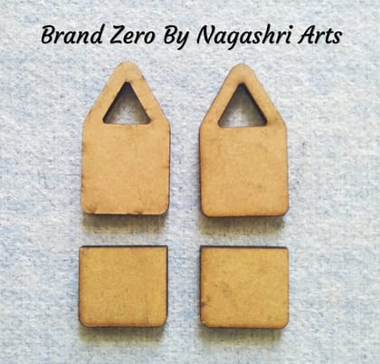 Brand Zero MDF Key Chain Angle Design - Select Your preferred Size & Thickness