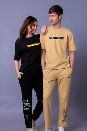 Starboy & Stargirl Couple Co-Ord Set With Joggers (Pack of 2)
