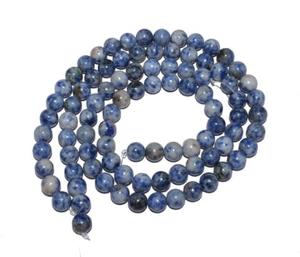 Sodalite Natural Semi Precious Beads For Jewelry Making 1 String of 48 Pcs (8 MM) , SEP-937-1 String 48 Pcs / 8 MM