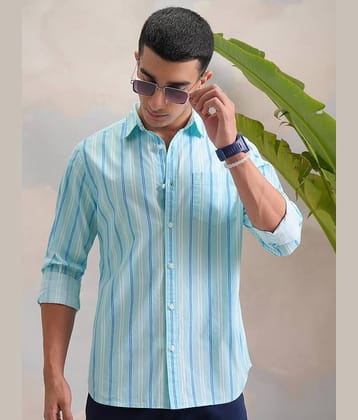 Highlander 100% Cotton Slim Fit Striped Full Sleeves Men's Casual Shirt - Multicolor ( Pack of 1 )