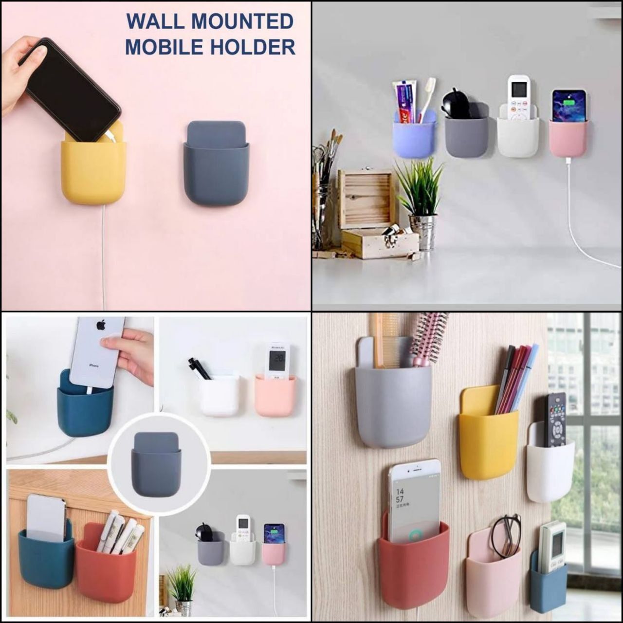 Wall Mounted Mobile & Multipurpose Stand (Any Random Colour)