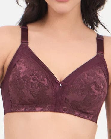 Triumph 203|930 Non Padded Non Wired Full Coverage Everyday Big Cup Bra | 930-Eg-Deep Burgundy / 34D