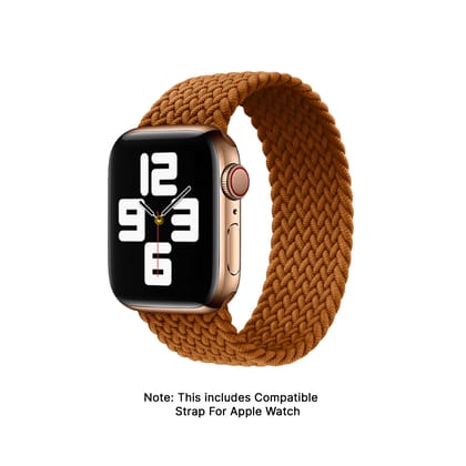 Mumbai - Artistic Braided Nylon Apple Watch Loop - Brown-Brown / 38/40/41mm