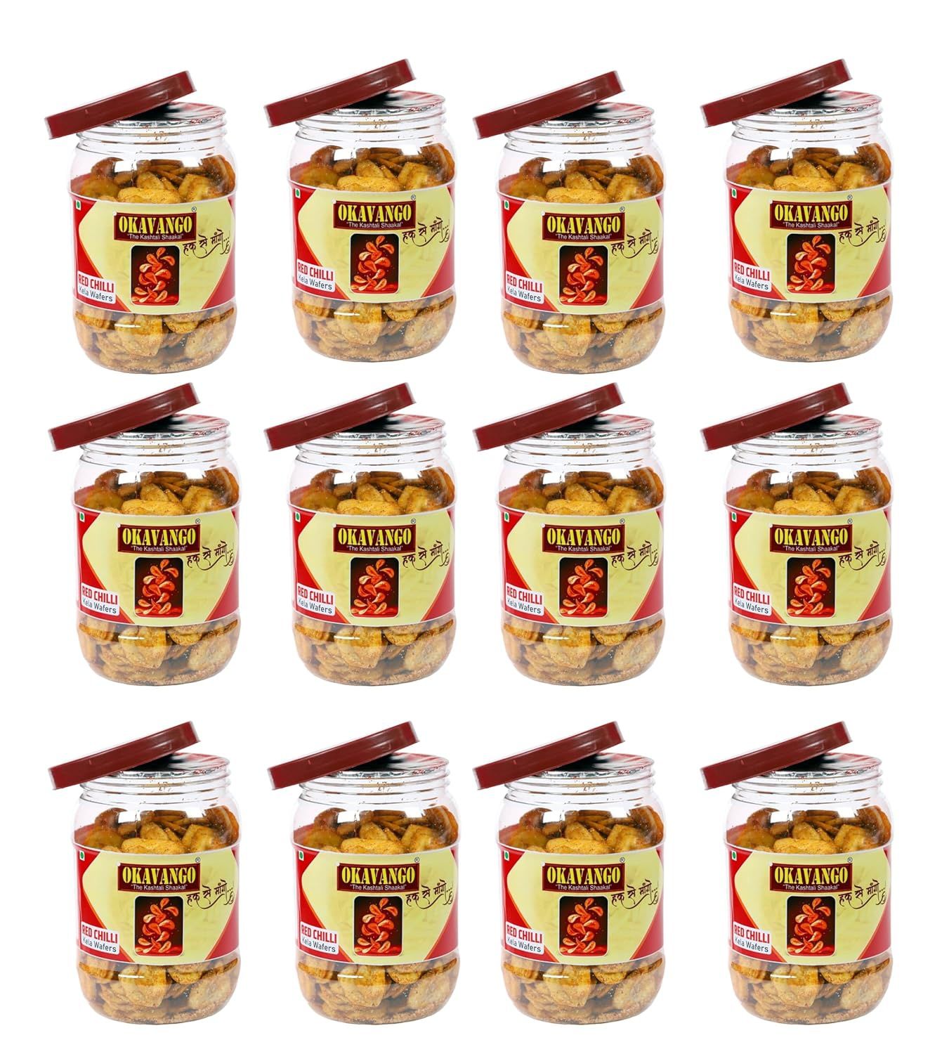 Okavango Red Chilli Banana Chips, 300g, Pack of 12