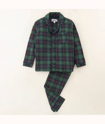 Nite Flite Pack of 1 Boys 100% Cotton Nightsuit Set ( Multicolor )