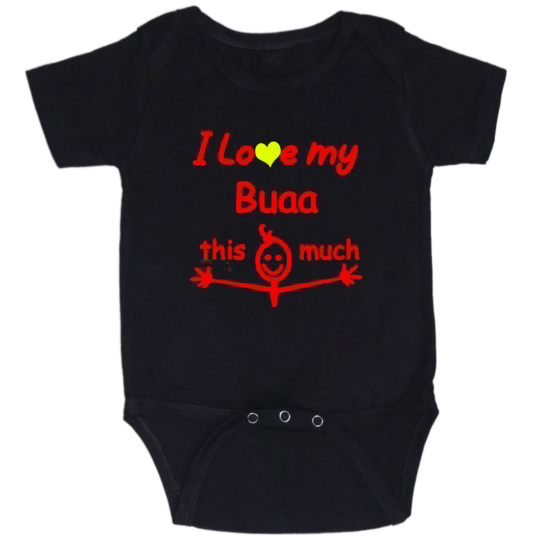 Multicolor I Love My Bua Cotton Romper For 6 To 12 Months