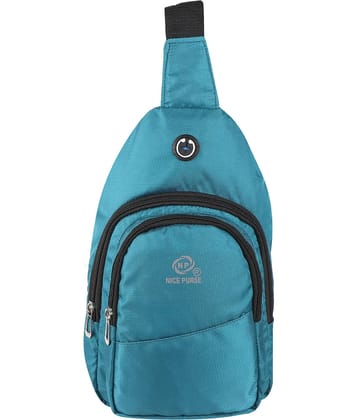 Nice Purse Sea Green Solid Messenger Bag