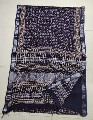 Cotton Linen saree with blouse
