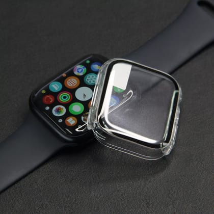 Premium Bumper Case Built in Screen Protector By iSerieshub For Smart Watch-45MM / Clear