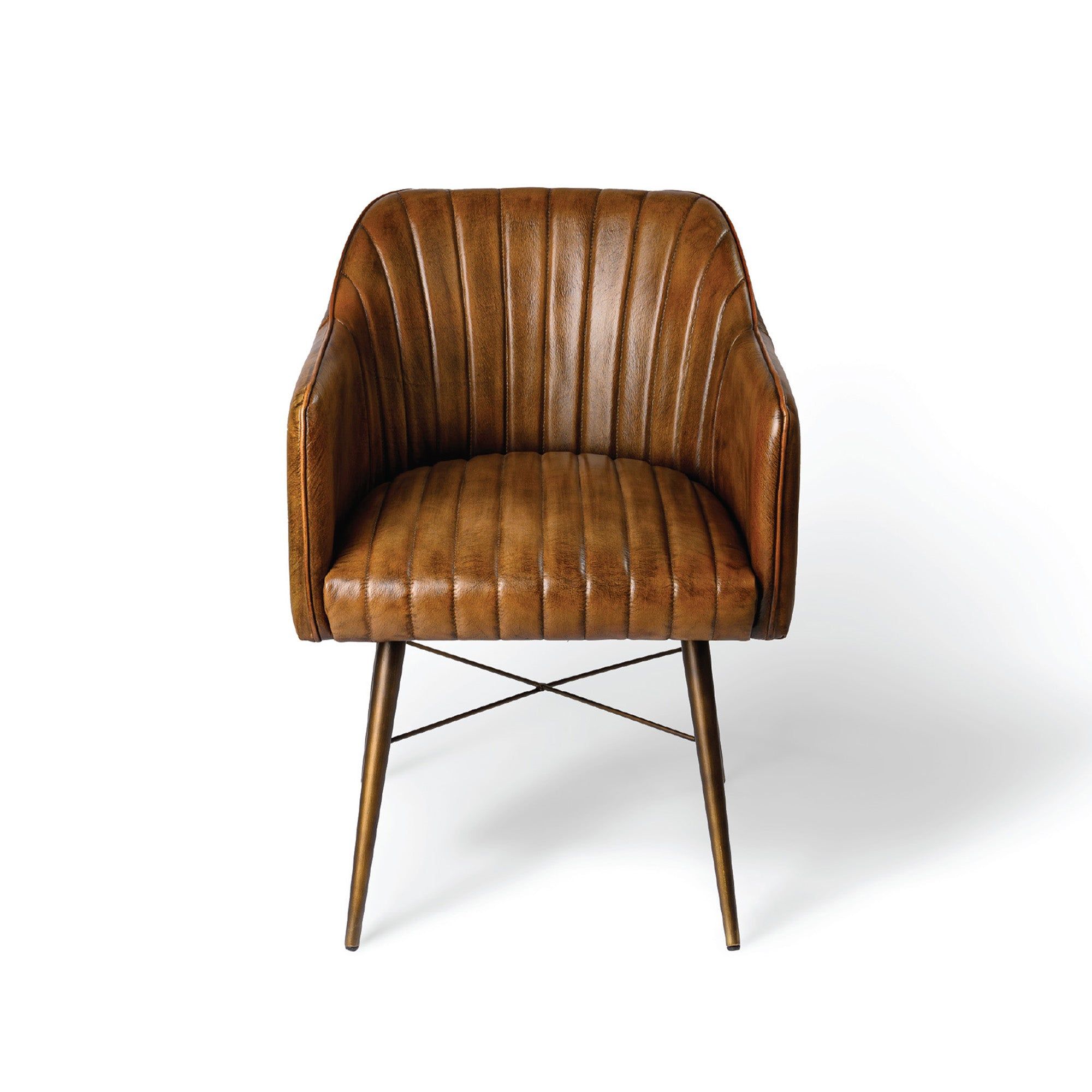 Linea Barrel Back Chair Tan-Tan