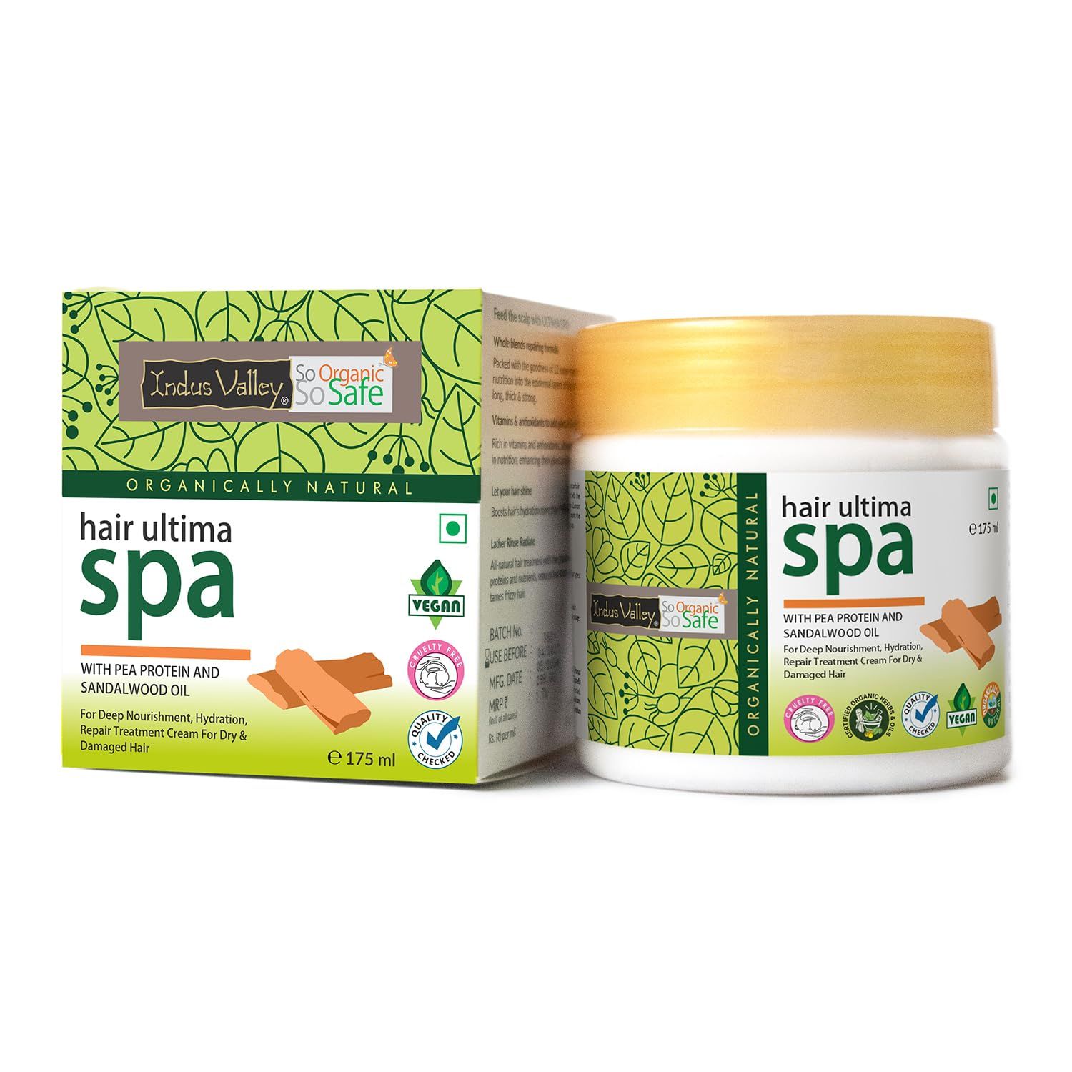 INDUS VALLEY 100% organic Deep Nourishing Hair Spa (ultima spa 175ml) INDUS VALLEY 100% organic Deep Nourishing Hair Spa (ultima spa 175ml) - white / 175 ml (Pack of 1)