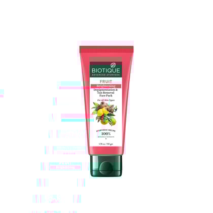 Biotique Bio Fruit Brightening & Depigmentation Tan Removal Face Pack (50gm)