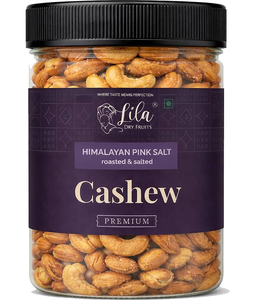 LILA DRY FRUITS Roasted Cashew Nuts 100 gms Himalayan Pink Salt Flavour | Premium Crunchy Salted Kaju Snack Protein Rich Roasted Perfect for Giftings