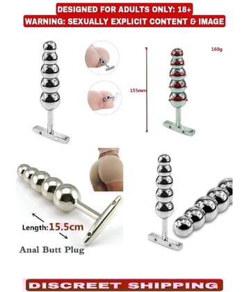 TOWER BUTT PLUG STAINLESS STEEL SEXUAL CRYSTAL ANAL PLUG SES TOY FOR MEN & WOMEN WITH MULTIPLE DIMESNION BEADS FOR EXTENDED PLEASURE - kamYog