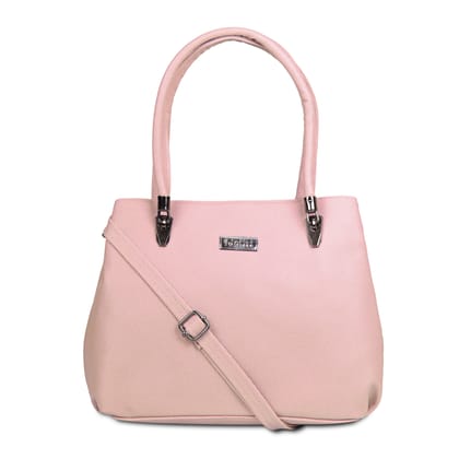Jothi Selora Premium Womens Handbag | Multi-Compartment Synthetic Leather Tote | Matte Saffiano Finish | Water-Resistant | Soft Base | Light Pink