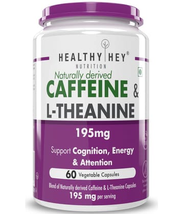 HEALTHYHEY NUTRITION Natural Caffeine Plus L-Theanine Capsule 195 mg