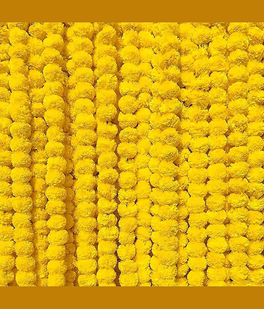 RealPBR - Yellow Marigold Artificial Garland ( Pack of 10 )