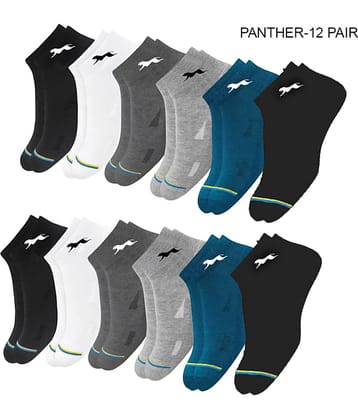 VAMEAR Pack of 12 Men's Cotton Ankle Length Socks ( Multicolor )