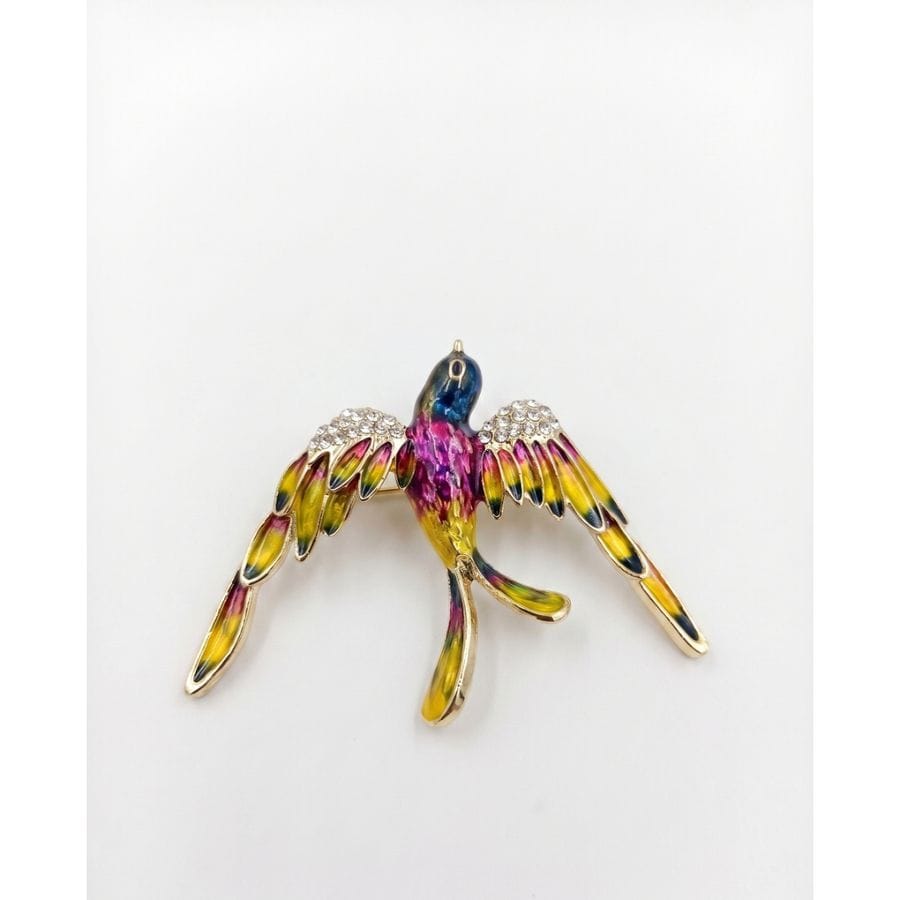 Brooch Enamelled Bird
