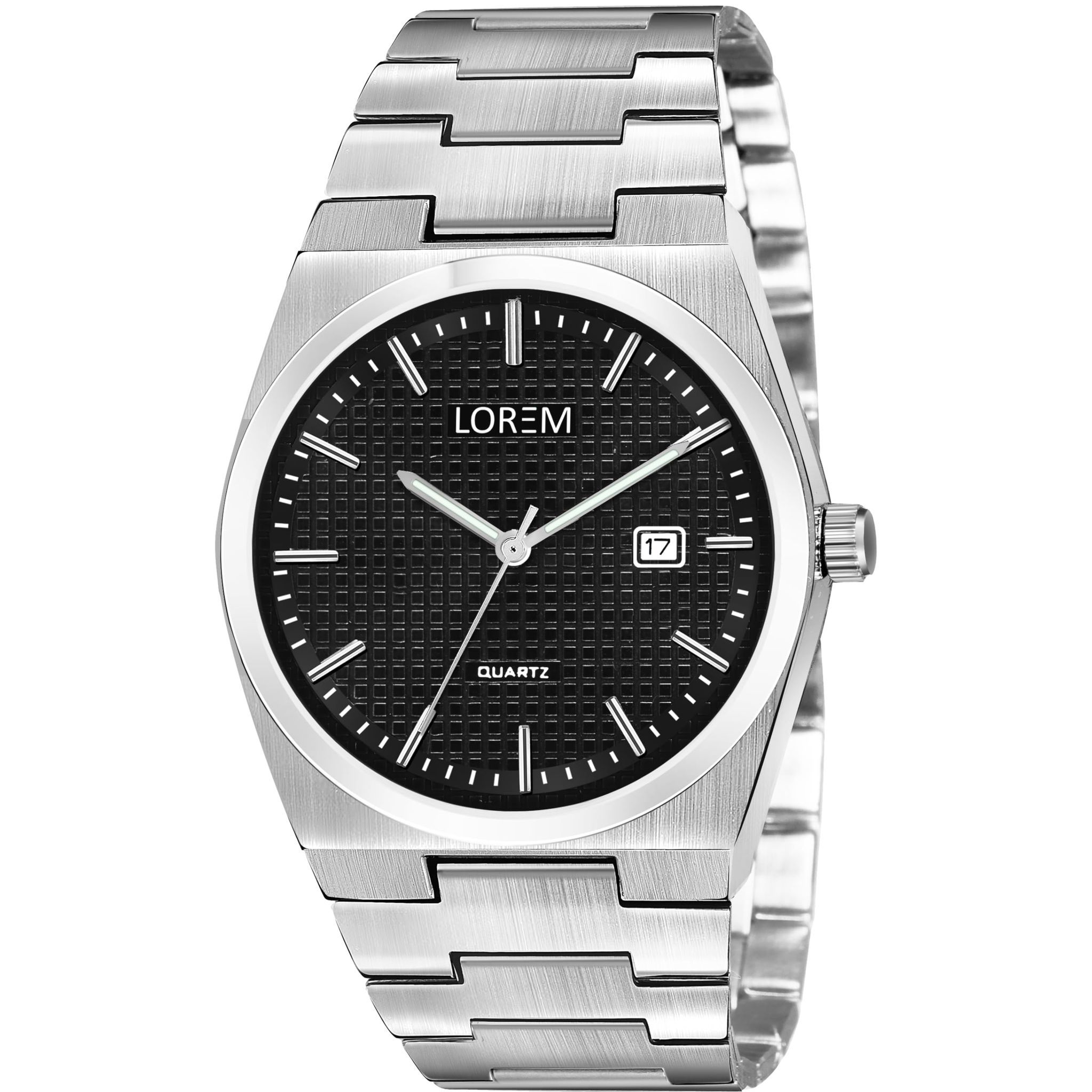 LOREM Men's Stylish Analog Watch with Date Function - Elegant Dial Design