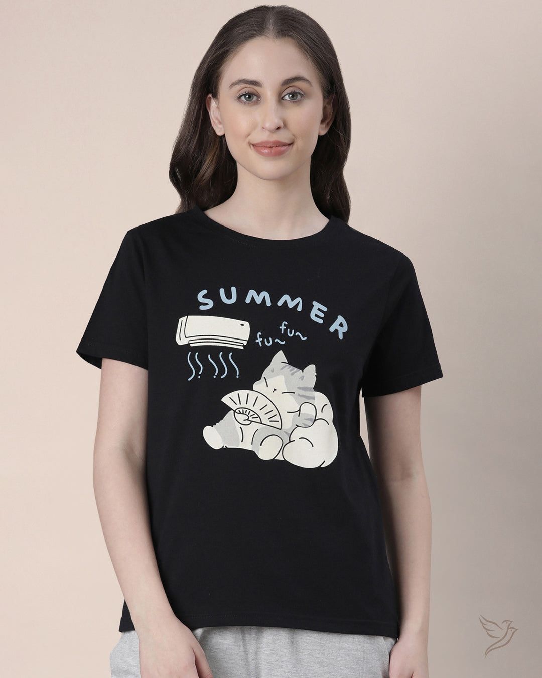 Relaxed fit tee - Jet Black-XS / Jet Black