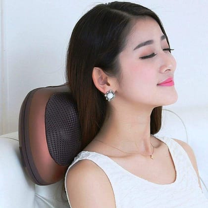 Car & Home Use Neck Massager 2 In 1 Massage Pillow For Muscle Relaxation With AC Adaptor Corded Electric & Car Charger
