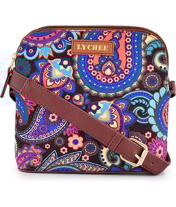 SAKWOODS Sling Bag Canvas Set of 1 ( Blue )