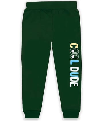 J&JP Pack of 1 Boys Cotton Blend Trackpant ( Olive Green )