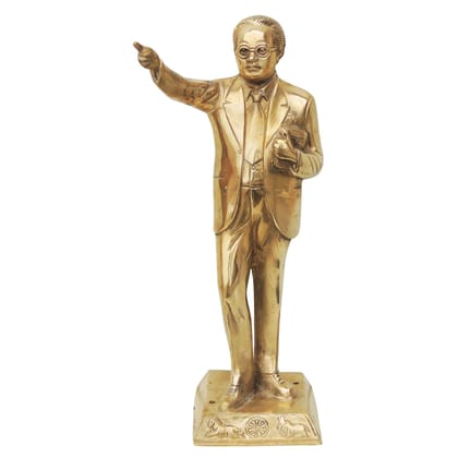 Brass Showpiece Ambedker Ji Statue - Antique Finish Decorative Statue, Height : 14 Inch (BSMAS533 A)