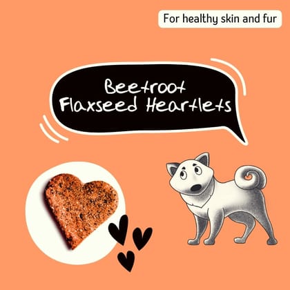 Beetroot Flaxseed Heartlets-One time / 200 gm