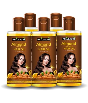 Phillauri Hair Growth Almond Oil 500 ml ( Pack of 5 )