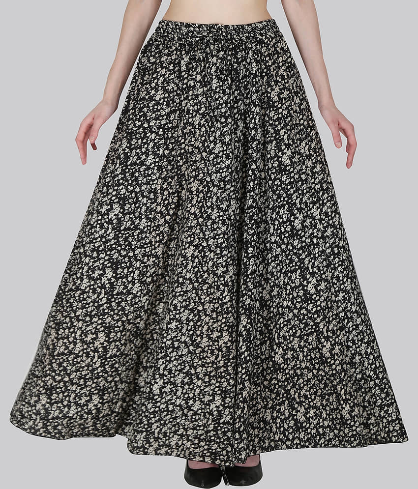 Sttoffa Black Cotton Women's Flared Skirt ( Pack of 1 )