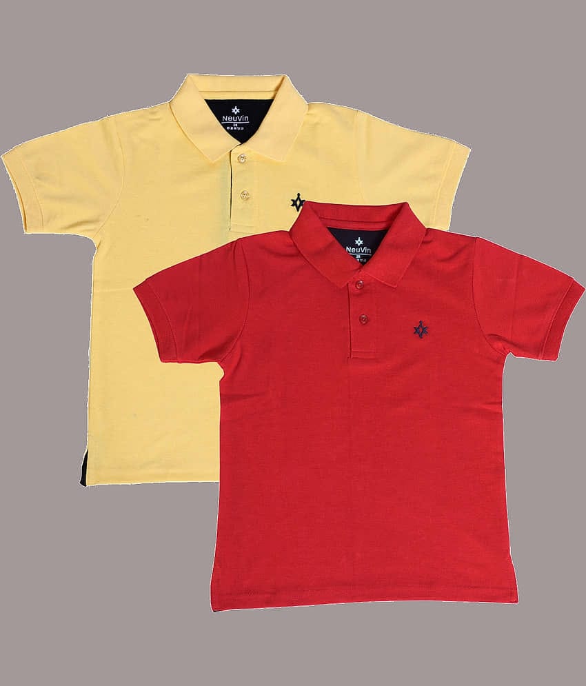 NEUVIN Pack of 3 Boys Cotton Blend T-Shirt ( Multi Color )