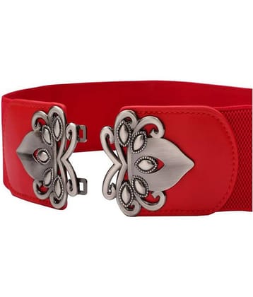Romp Fashion Women's Red Faux Leather Casual Belt ( )