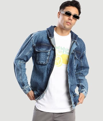 Bene Kleed Denim Men's Casual Jacket - Blue ( Pack of 1 )