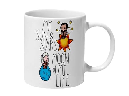 Multicolor Game Of Thrones Sun And Stars Cute Quote Ceramic Mug