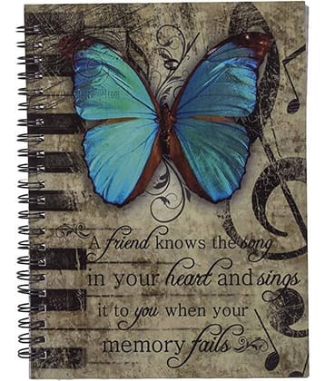 Butterfly Print Diary In Wiro Binding A5 Diary
