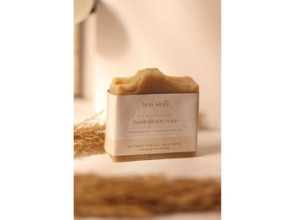 Soft Hues Sandalwood & Turmeric Soap | Herbal Soap for Men & Women -100 g (Pack of 1)
