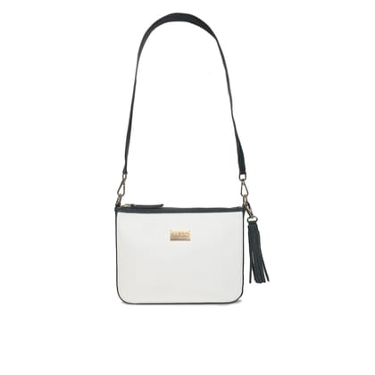 Structured Vegan Sling (M)-White Dark Green