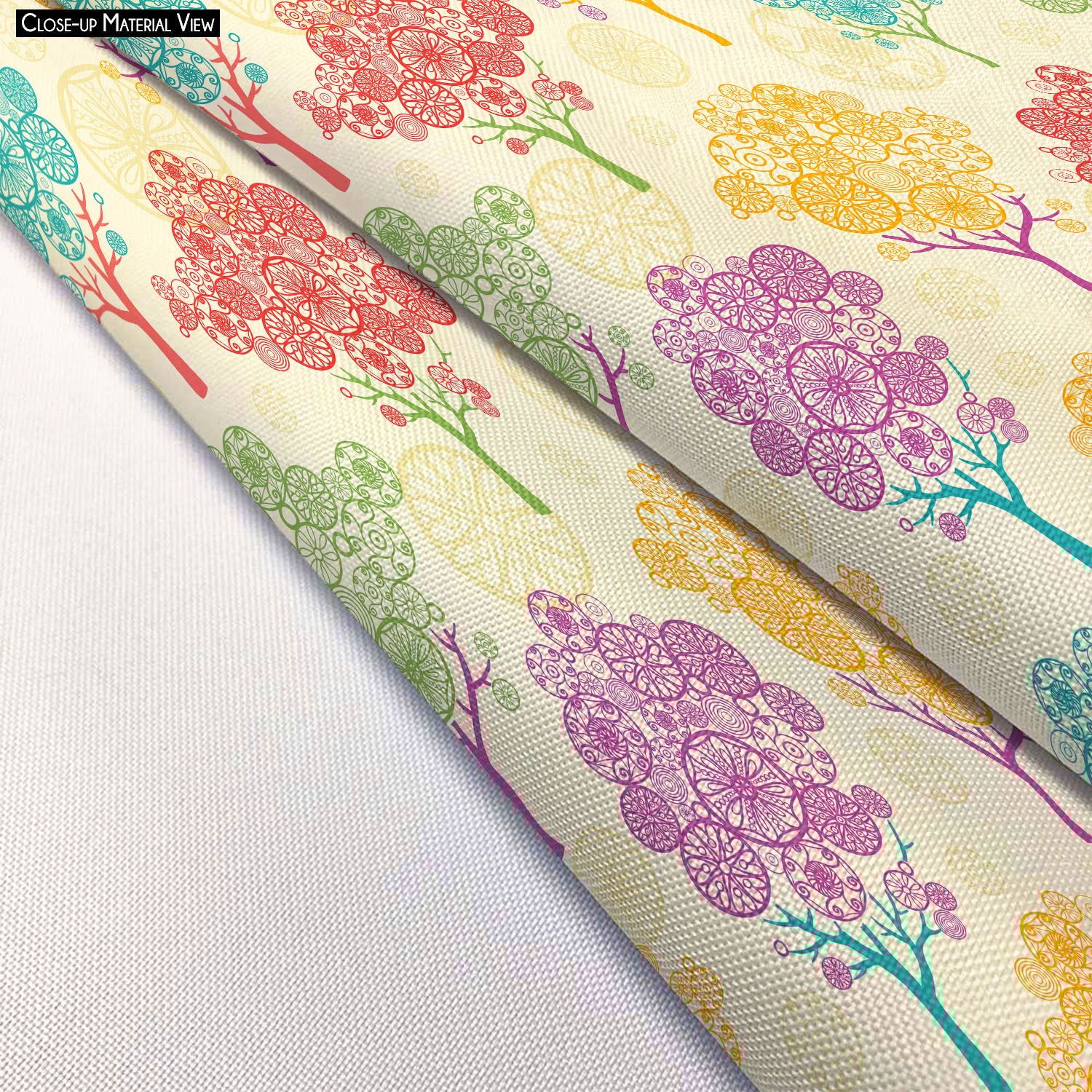 Abstract Trees Apron | Adjustable, Free Size & Waist Tiebacks-Cotton Canvas / Waist to Feet; Free Size; 24x36 inch (61x91 cms)