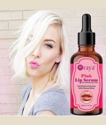 ORAYA Pink Lip Serum- For Glossy, Shiny & Soft Lips (Moisturizing & Nourishing) Men & Women Face Serum 30 mL
