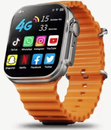 T800 Ultra Smart Watch with Beautiful Strap, Bluetooth Calling Smart Watch, 1.99" Touch Display with Fitness & Outdoor, Health & Medical Tracker, 8 Unique UI Interactions (Orange)