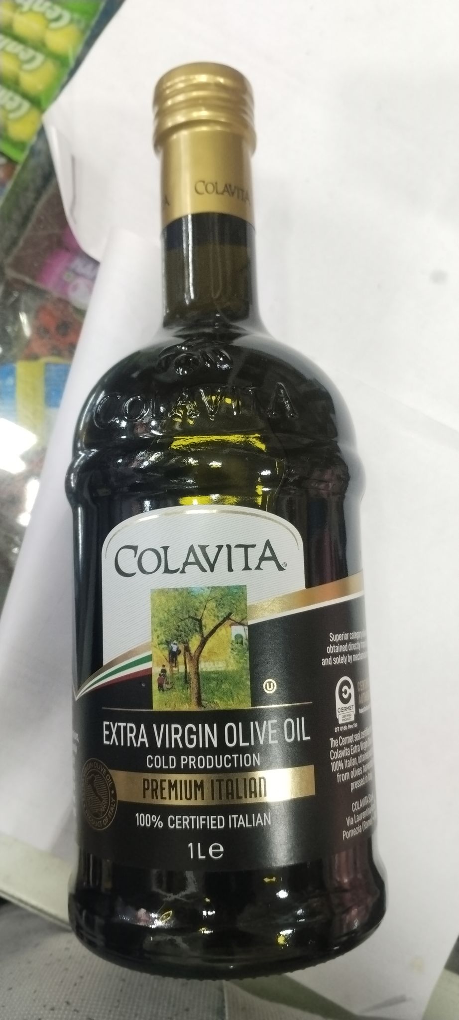 Colavita Extra virgin olive oil Cold production Premium italian 