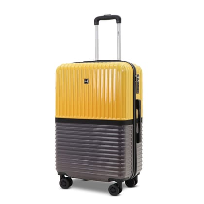 Sky Carry Navira Polycarbonate Luggage Large TSA Type Lock, Dual Spinner Wheels, ightweight Hard Luggage, Glossy Finish Yellow Sky Carry Navira Polycarbonate Luggage Large TSA Type Lock, Dual Spinner Wheels, ightweight Hard Luggage, Glossy Finish Yellow