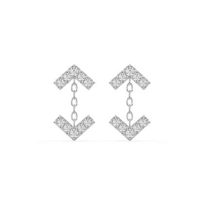 Inverse arrow stud earring