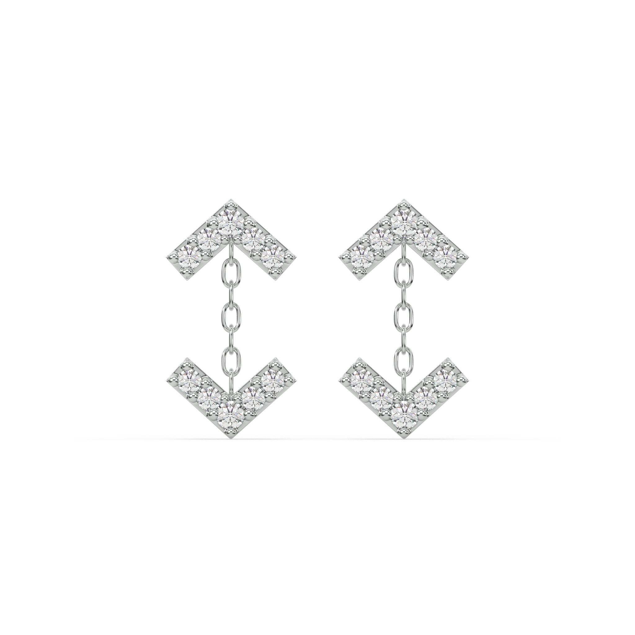 Inverse arrow stud earring