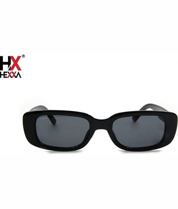 Hexxa Black Rectangular Sunglasses ( Pack of 1 )